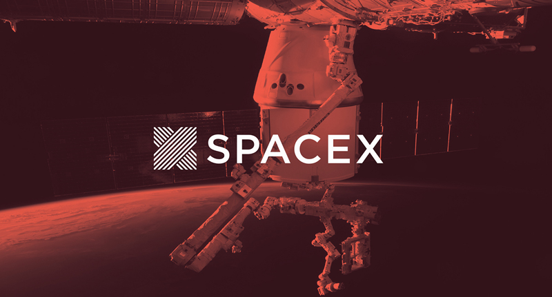 A SpaceX rebrand designed by a graphic design student