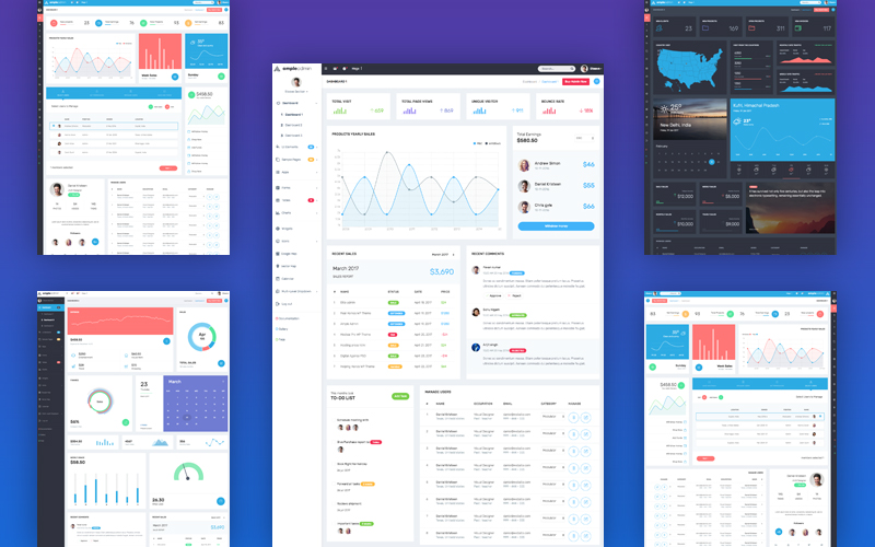 Giveaway : 10 Multiple Use licenses ($45 each) for Ample Admin Template & 25% Off to All Designer Daily Users by WrapPixel