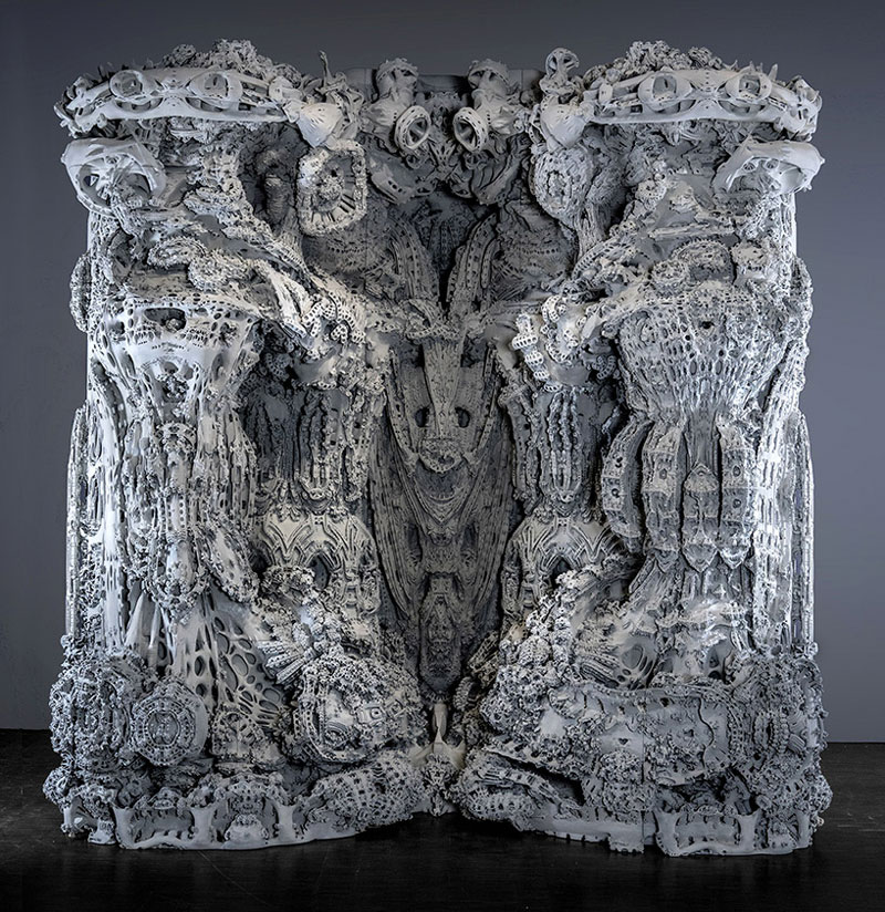 A 3D printed grotto generated with an algorithm