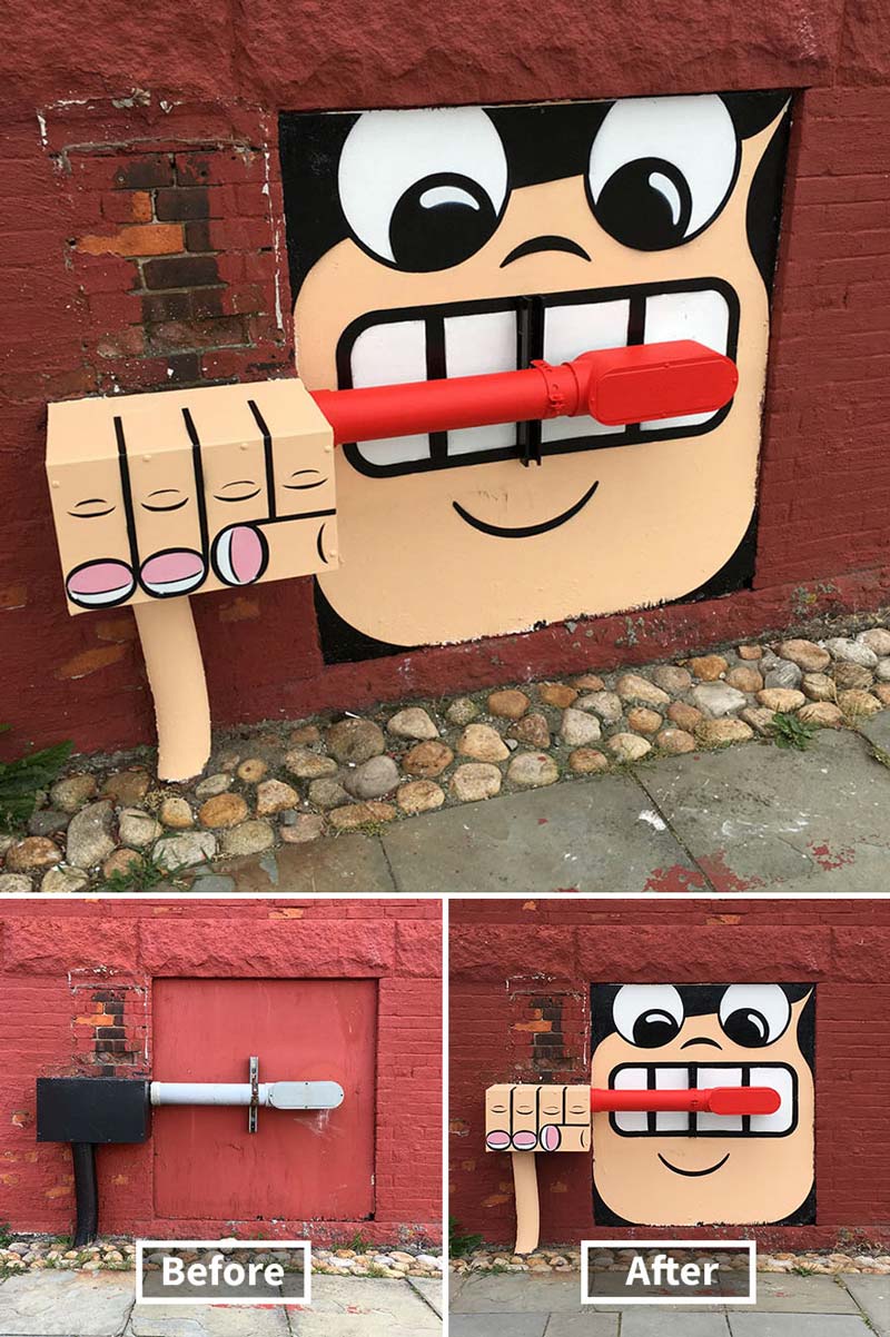 Look how this creative street artist improves the streets of New York
