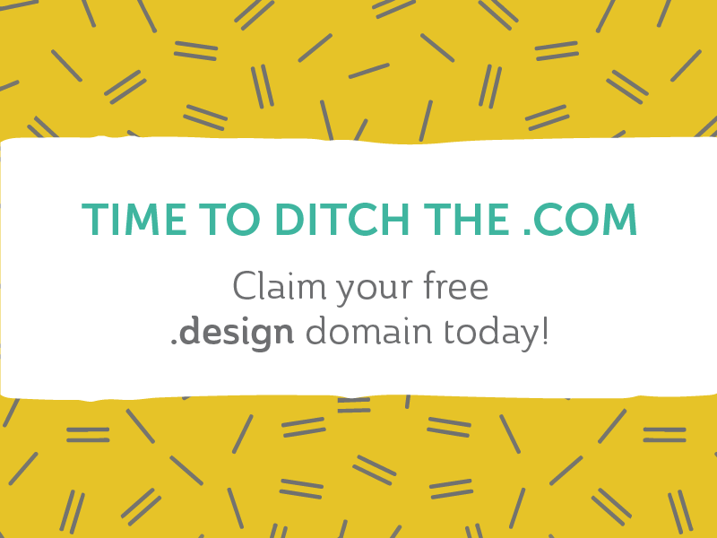 Time to get your free .design domain