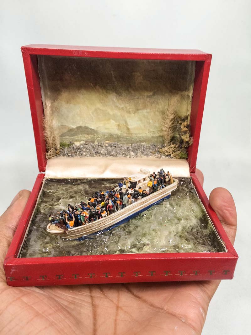 Miniature Scenes Staged Inside Jewelry Boxes by Curtis Talwst Santiago