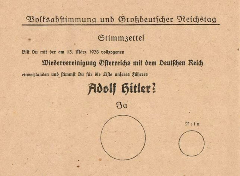 How nazis designed a referendum form