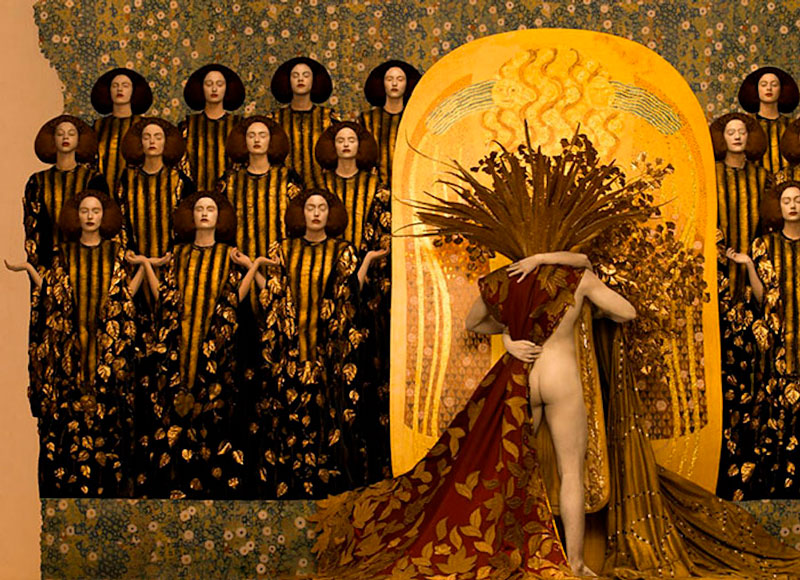 Gustav Klimt’s famous paintings recreated with models by photographer