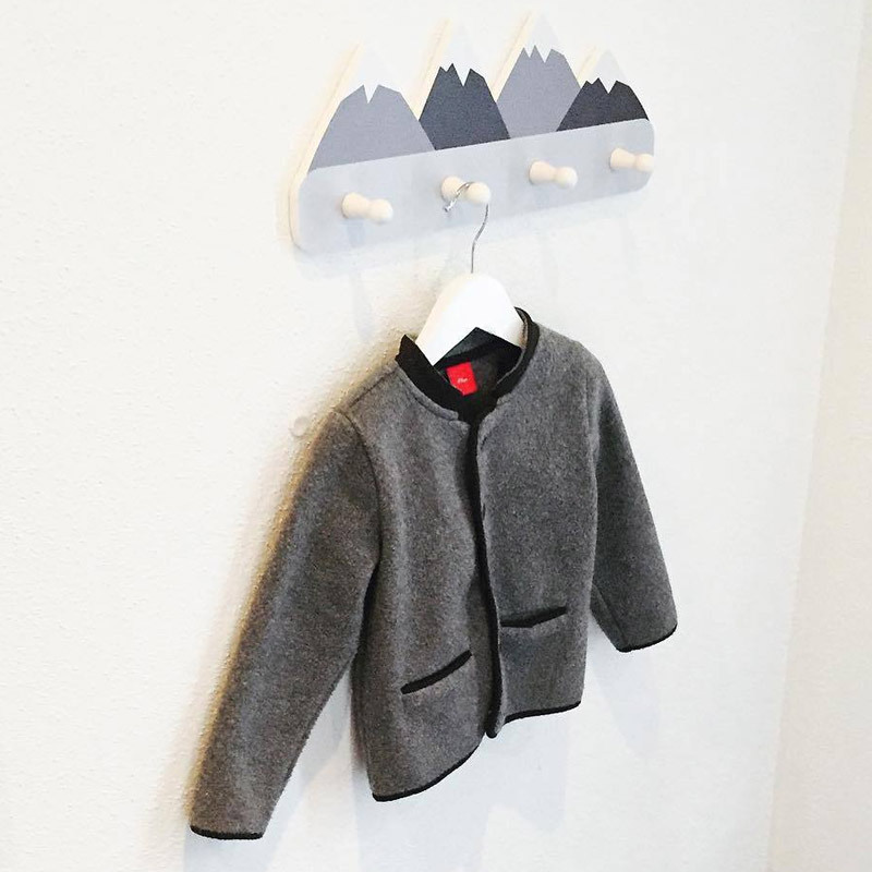 Nordic Style Wooden Mountain Kids Coat Rack Adorable Child Coat Rack Nordic Style Wooden Mountain Kids Coat Rack Adorable Child Coat Rack