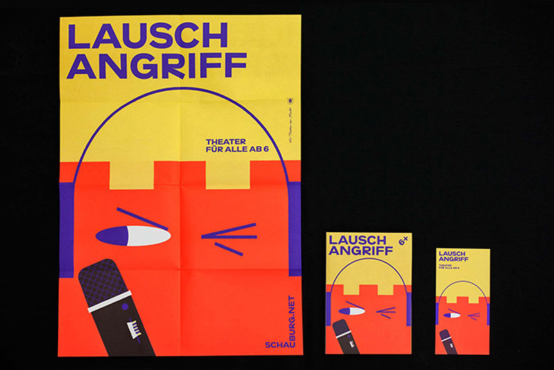 Colorful graphic identity for youth theatre Schauburg