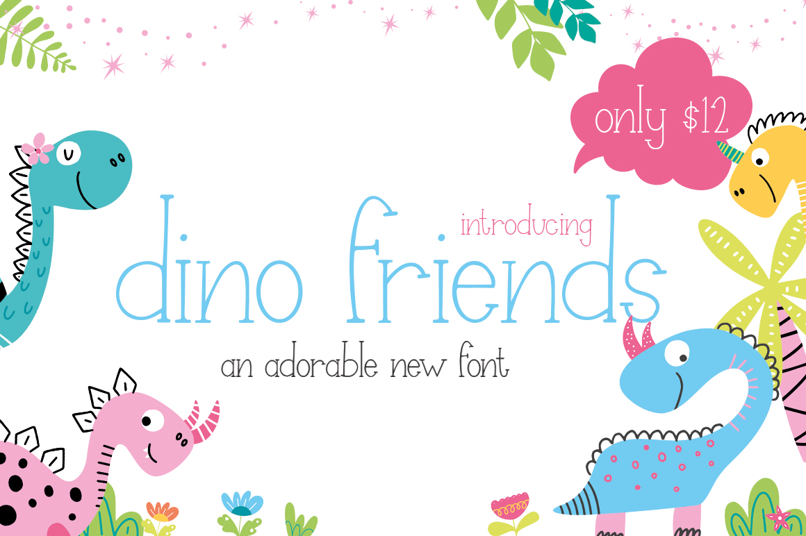 Exclusive Freebie: Dino Friends Font