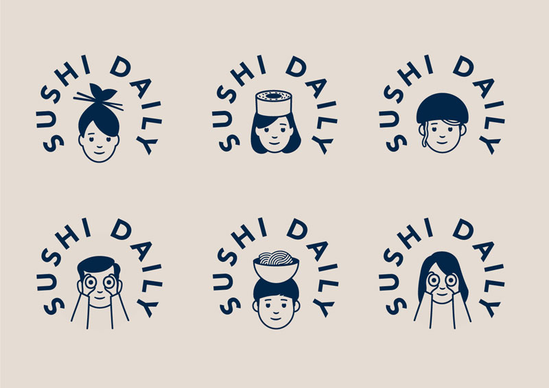 Cute Branding for European Sushi Kiosks