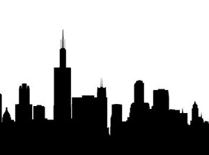 Chicago skyline vector