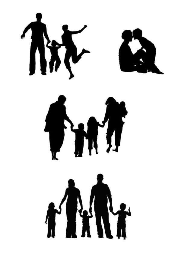 Family scenes vectors