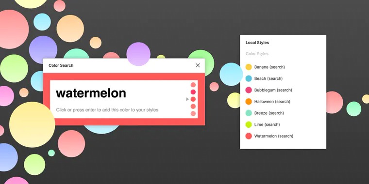 A Figma Plugin that Allows you to Search Colors by Name