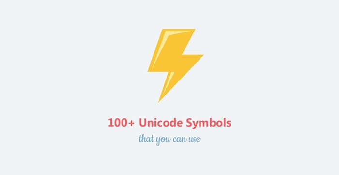 Unicode symbols