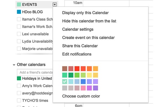 Google Calendar tips and extensions for designers