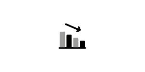Statistical Bar Graph Down Icon