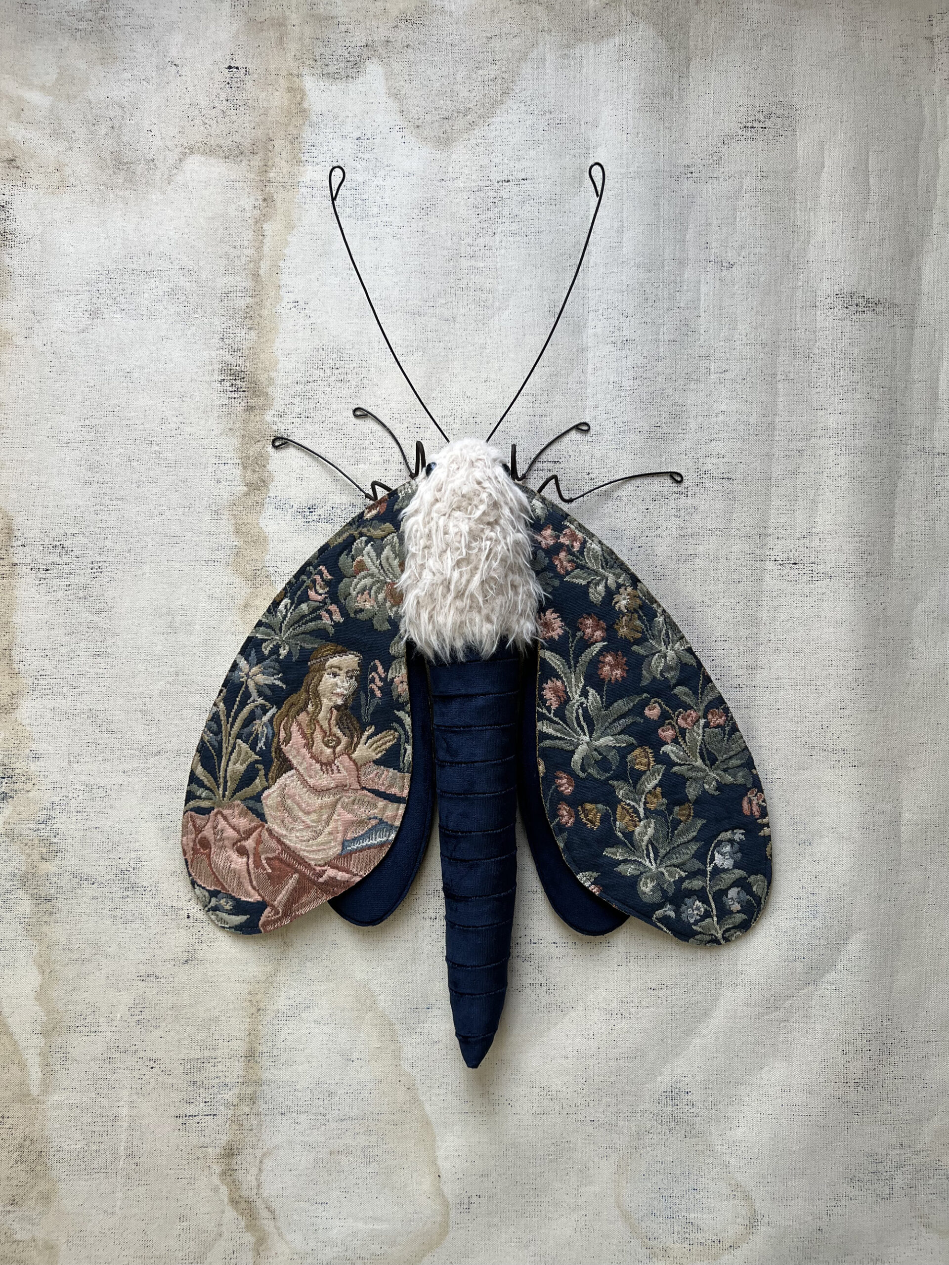 Larysa Bernhardt Decorates Plush Moths With Vintage Tapestries