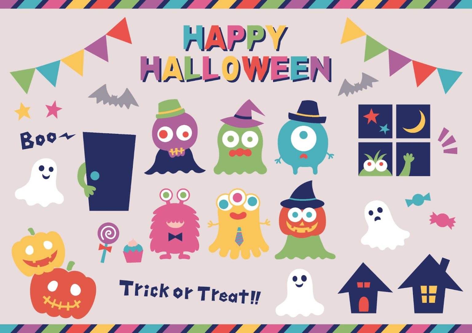 Halloween freebies 11 Types of Halloween Illustrations and Templates