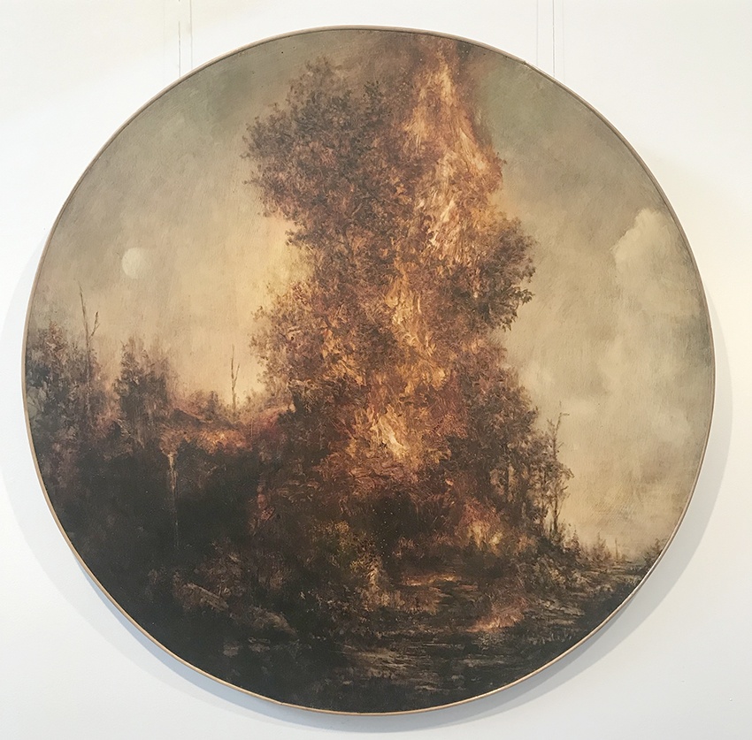 Burning trees paintings