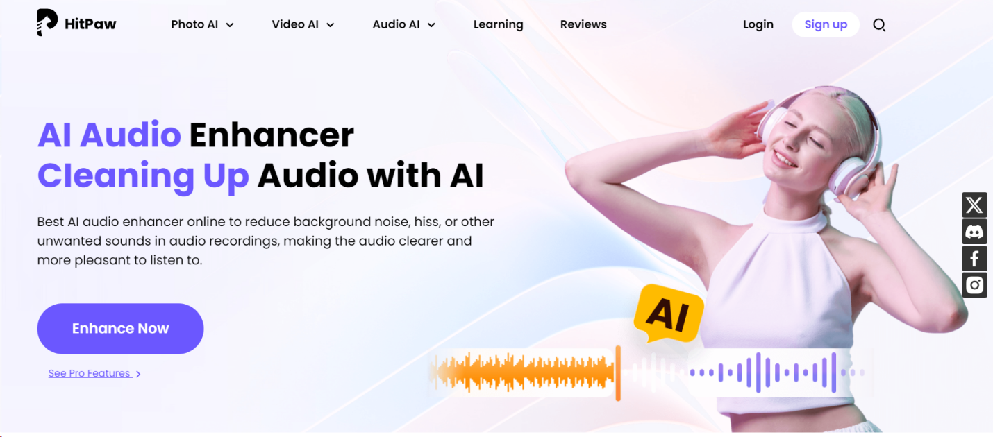 hitpaw online audio enhancer