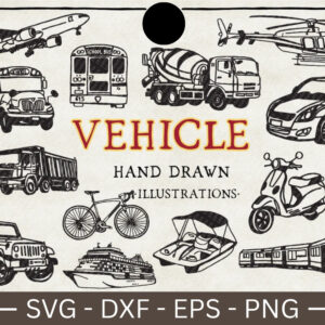 Vehical illustration vector pack